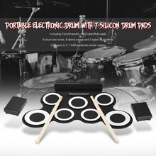 Portable Electronic 7 Pad Roll Up Drum with Foot Pedal