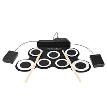 Portable Electronic 7 Pad Roll Up Drum with Foot Pedal